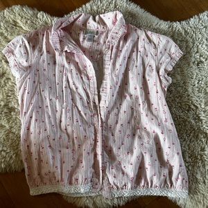 Cottage core button up top